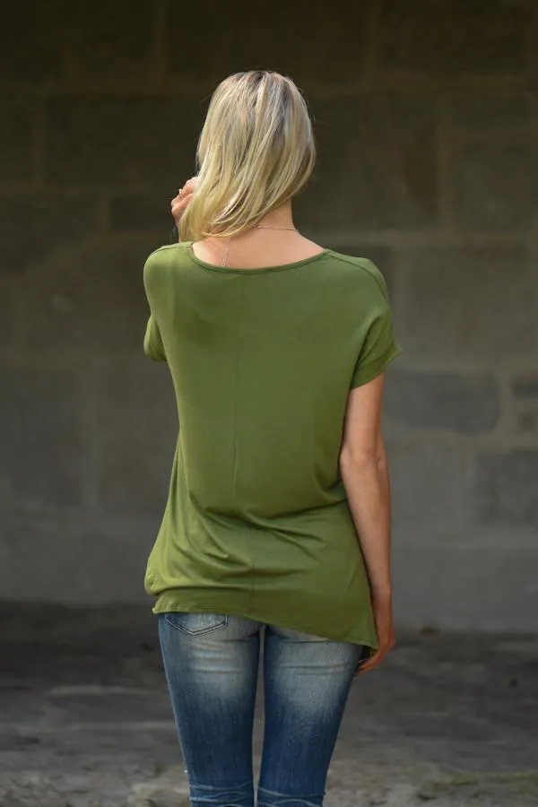 Green Knot Top