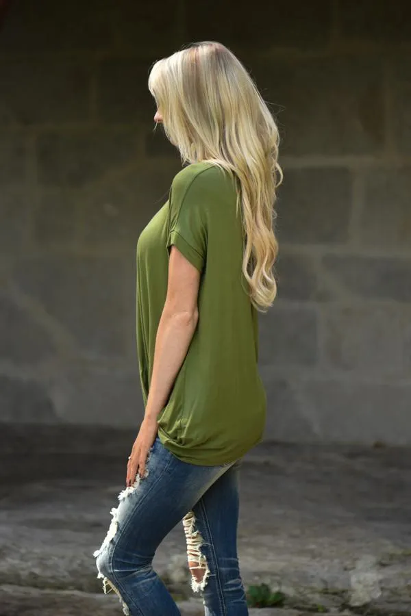 Green Knot Top