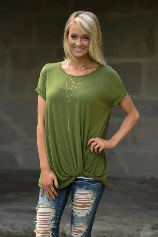 Green Knot Top