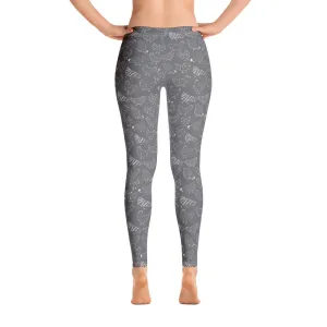 Grey Hen Print Leggings