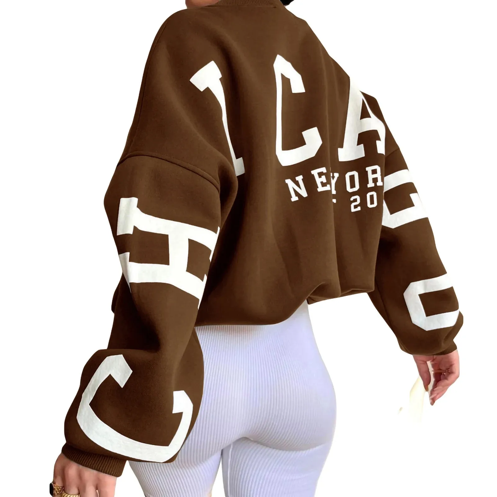 Grunge Pullover Letter Print Casual Long Sleeve Tops