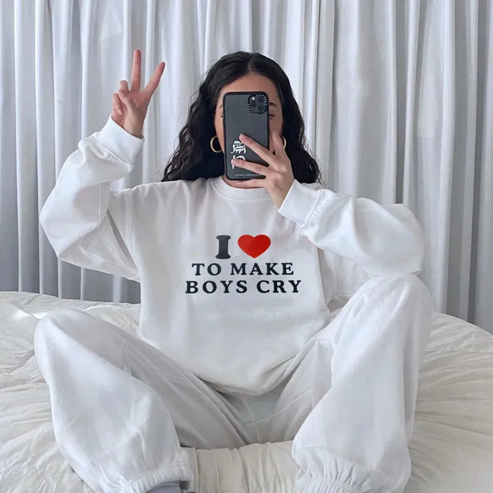 Grunge Pullover Letter Print Casual Long Sleeve Tops