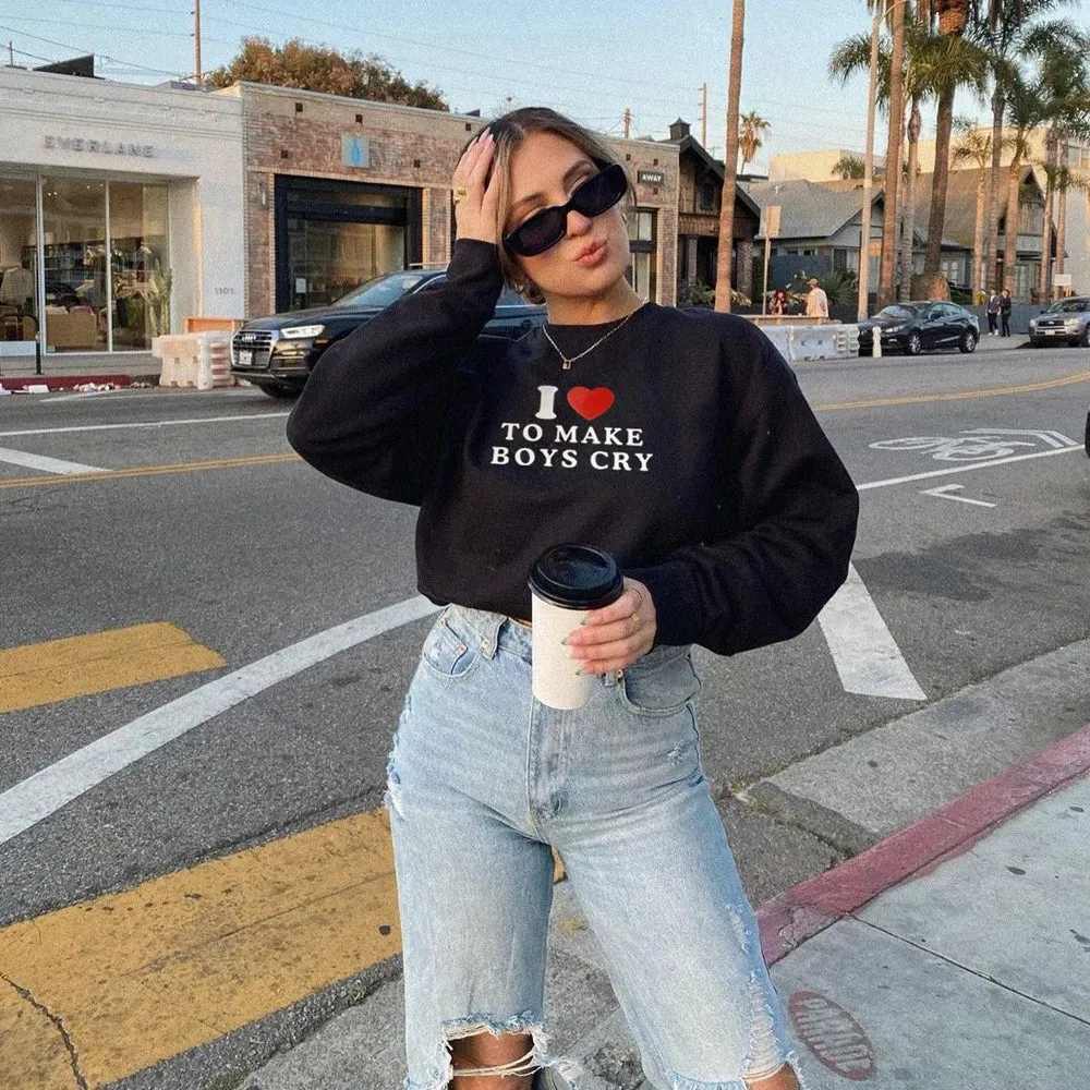 Grunge Pullover Letter Print Casual Long Sleeve Tops