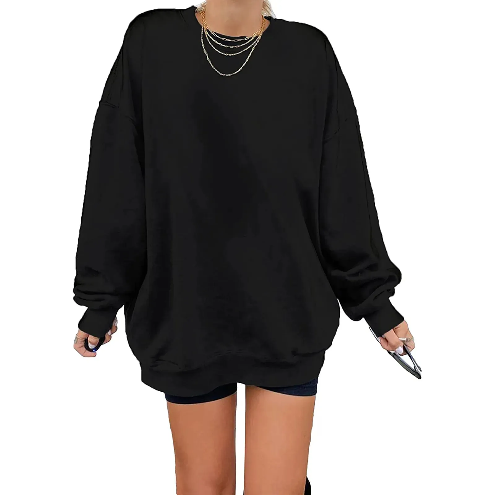 Grunge Pullover Letter Print Casual Long Sleeve Tops