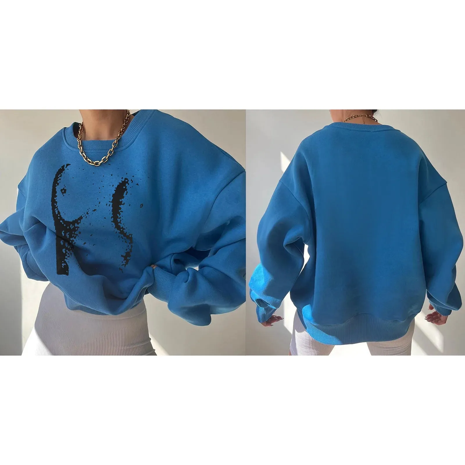 Grunge Pullover Letter Print Casual Long Sleeve Tops