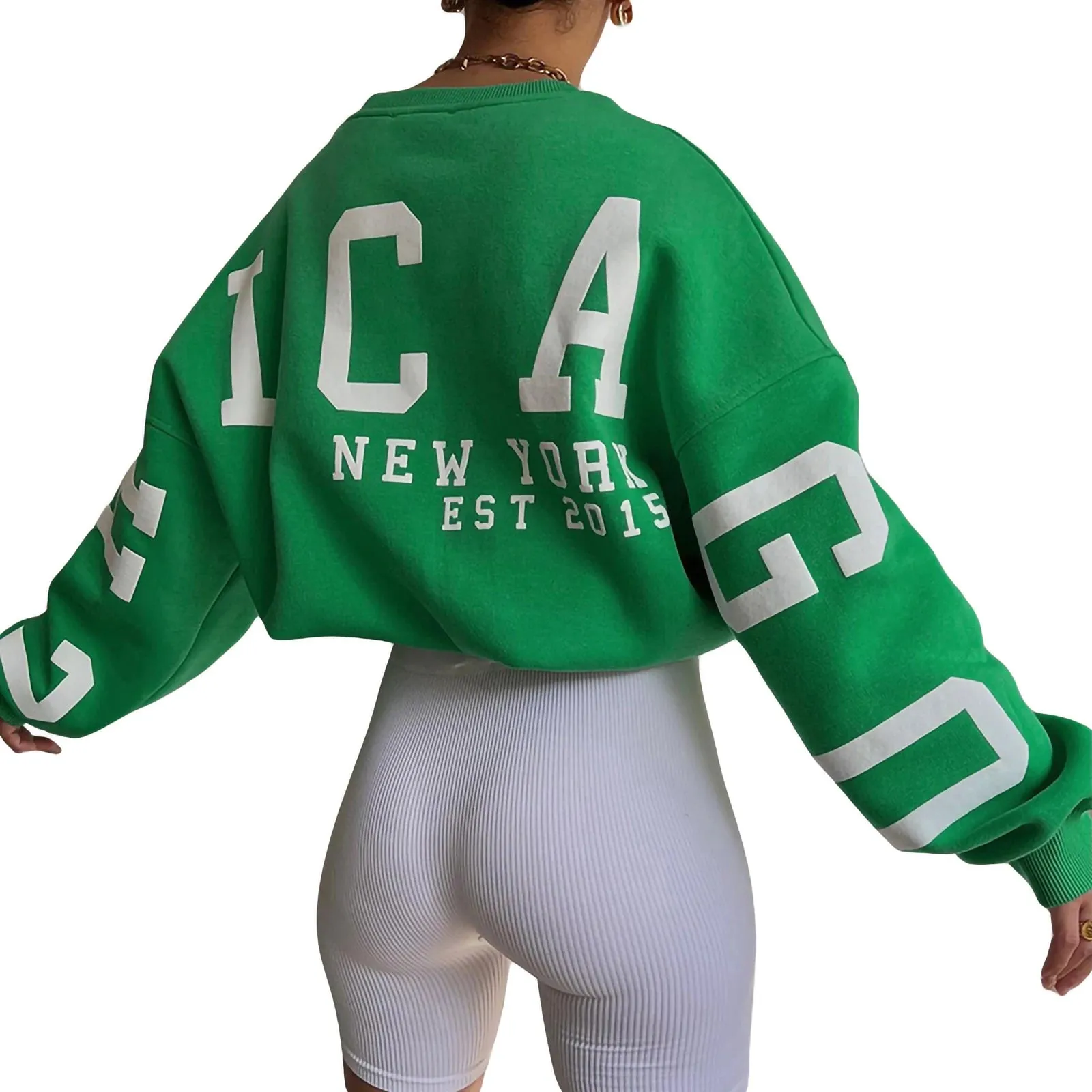 Grunge Pullover Letter Print Casual Long Sleeve Tops