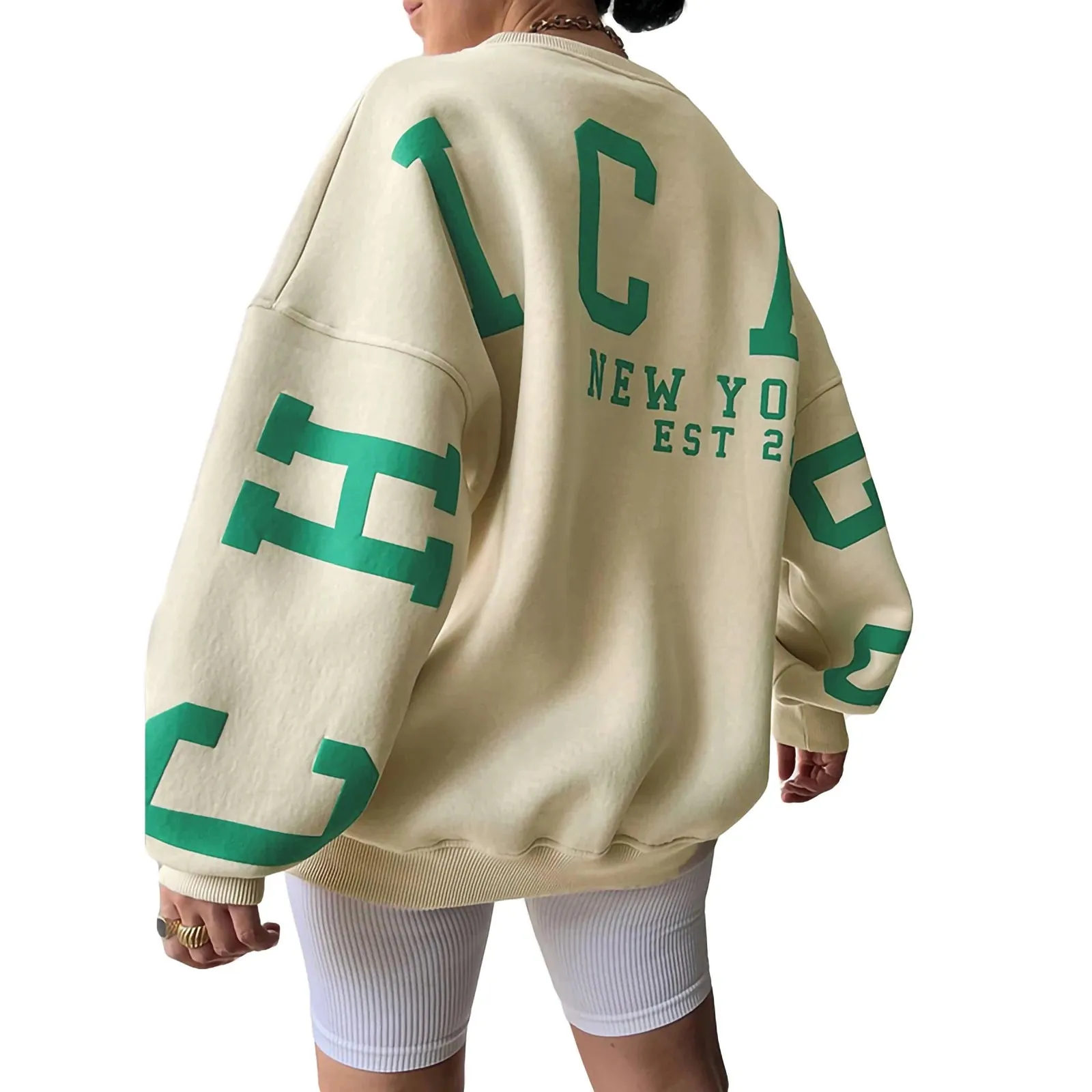 Grunge Pullover Letter Print Casual Long Sleeve Tops