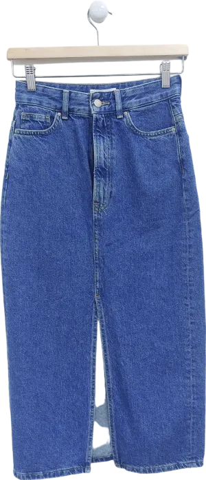 H&M Blue Denim Skirt UK 6