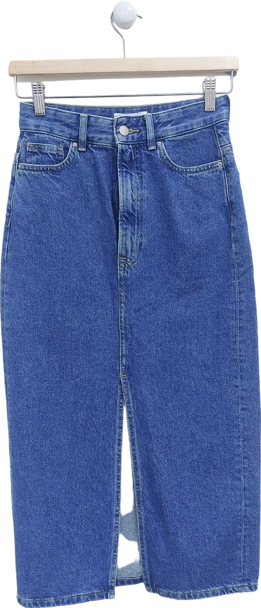 H&M Blue Denim Skirt UK 6