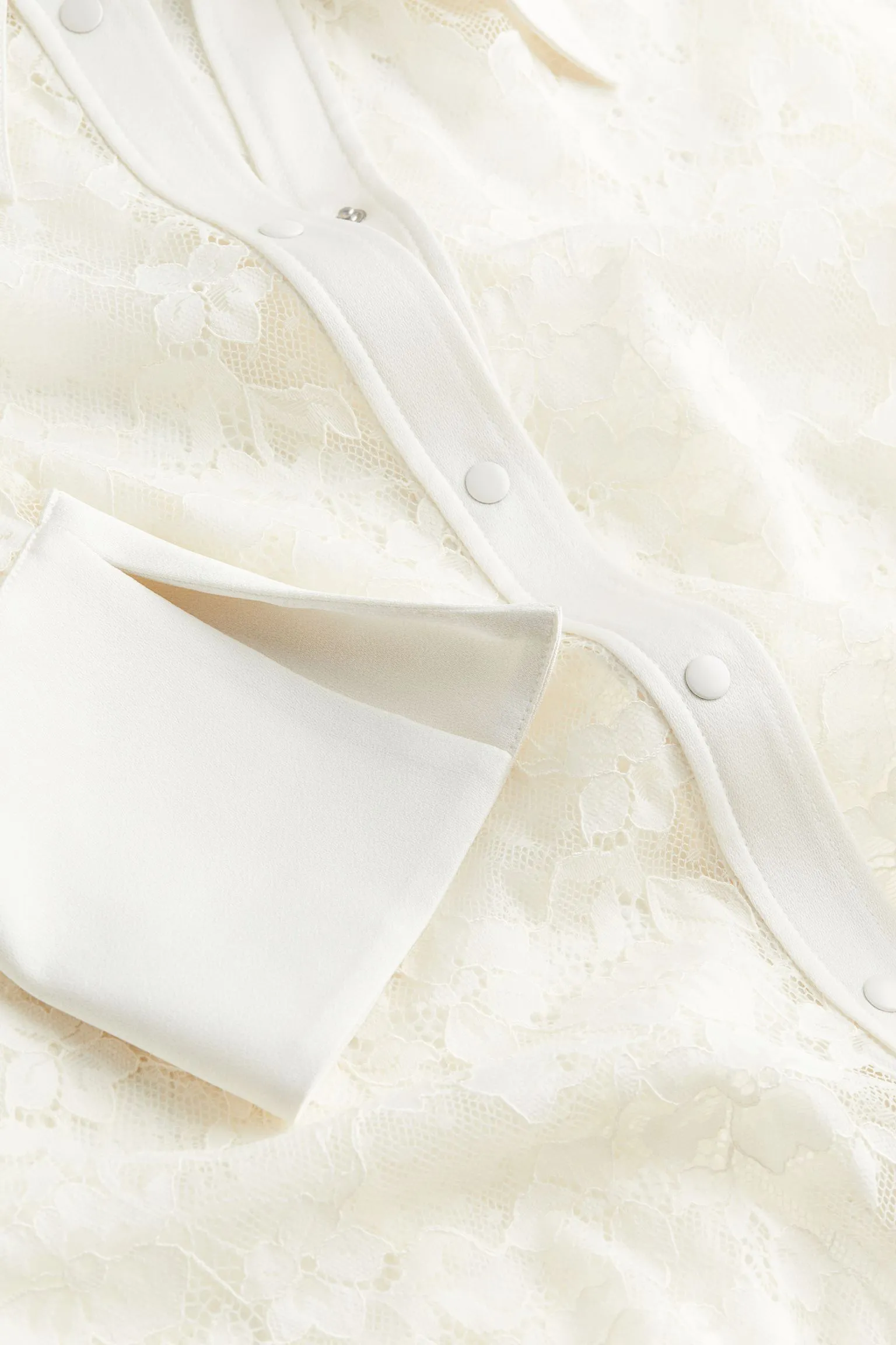 H&M Lace shirt, white