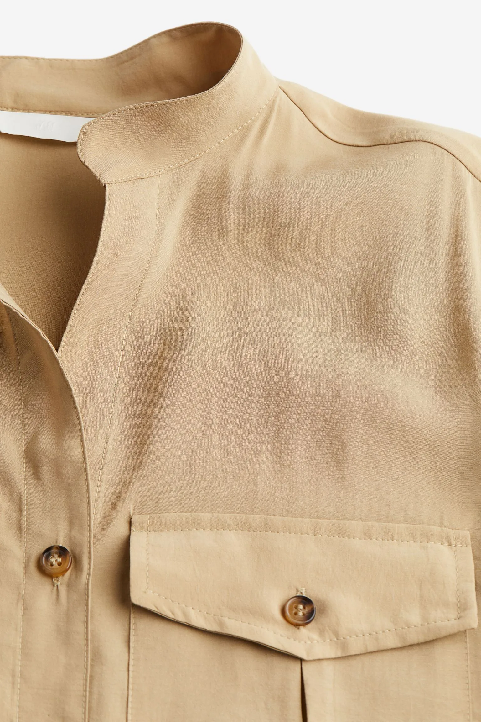 H&M Utility Shirt With A Modal Blend, beige