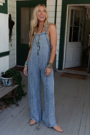 Harley Washed Jumpsuit - Denim