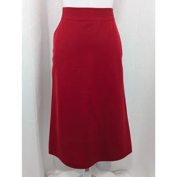 HARVE BENARD! 100% WOOL! ULTRA ROUGE RED DOUBLE BREASTED SKIRT SUIT, SET! SZ 12