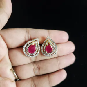 Hasini Cubic Zirconia Classic Tops With 2 Tone Plating Ruby