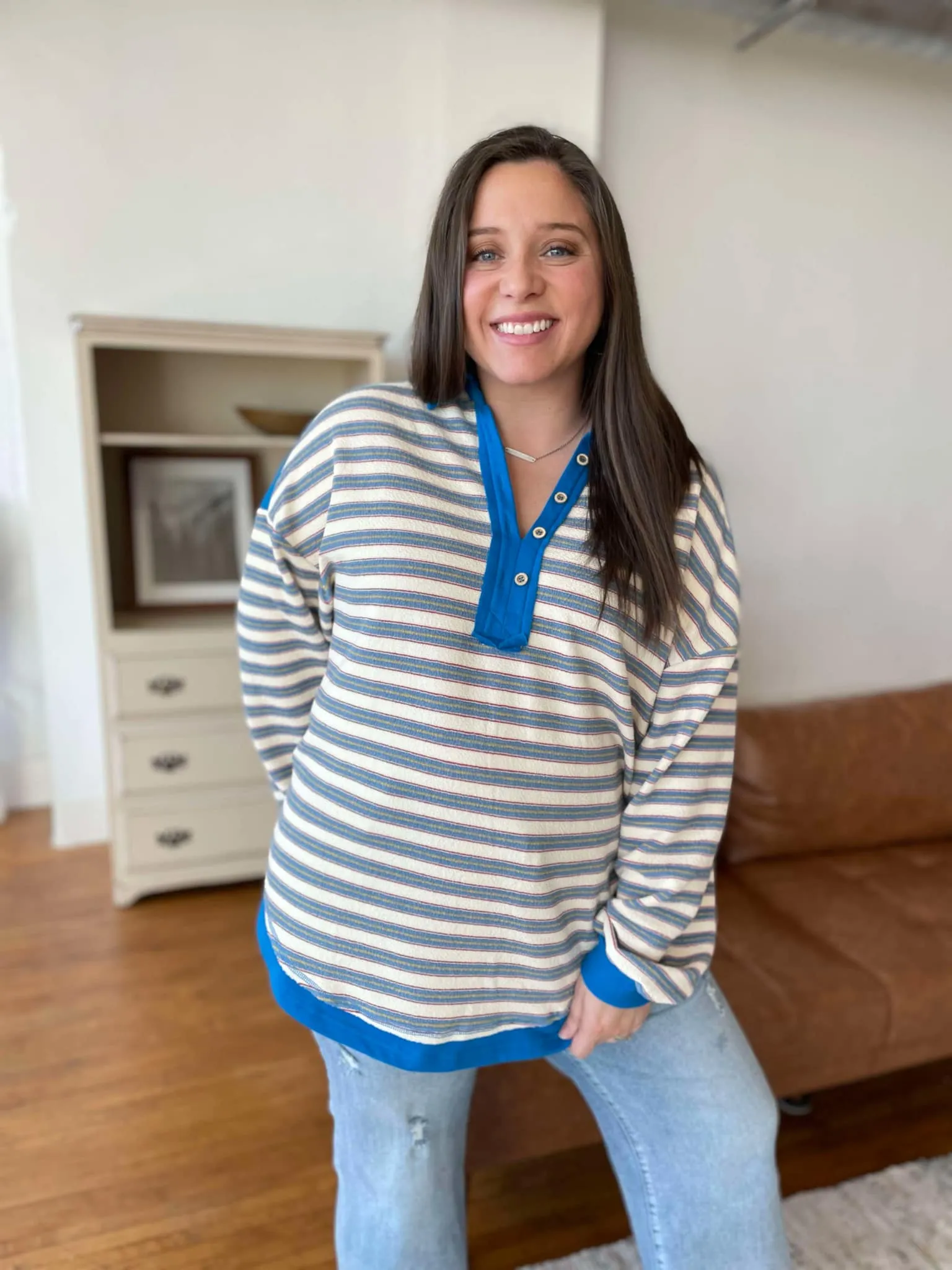 Hazel Blues® |  PREORDER: Beyond the Sea Striped Top in Three Colors
