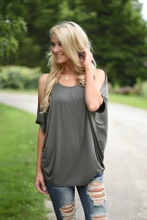 Heart on My Sleeve Top - Olive