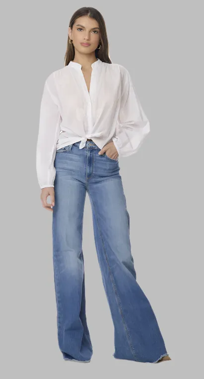 Heidi Embroidered Blouse Long Sleeves Natural