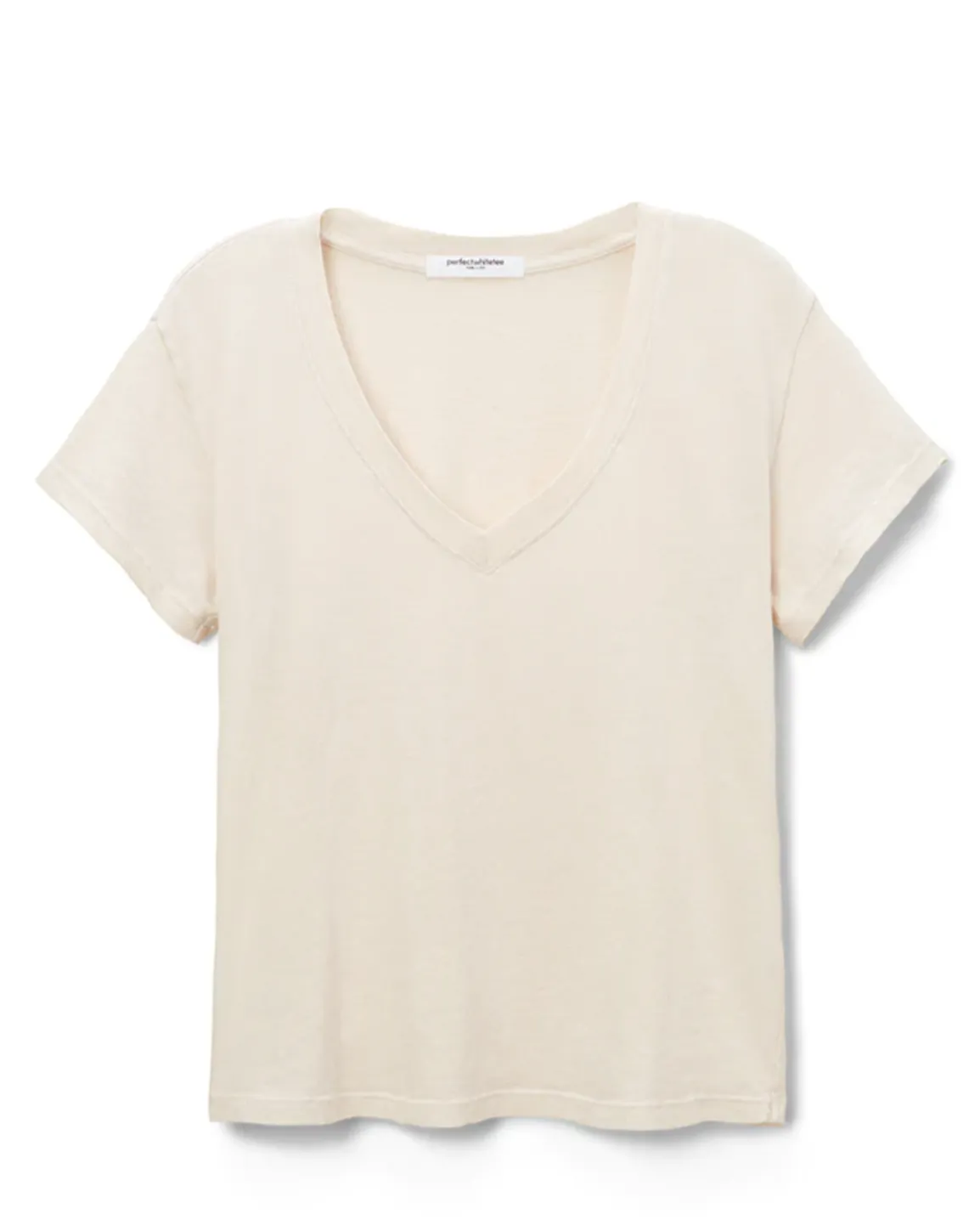 Hendrix Boxy V Neck | White   True Black   Navy   Sugar   Heather Grey
