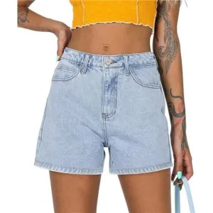 High Waisted Jean Shorts for Women: Denim Ripped Stretchy Casual Summer Cutoffs