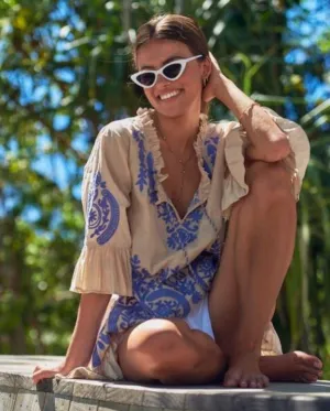 HS21-NAUG-2472 Naudic Hacienda Tunic Denver Aari Embroidered Kaftan
