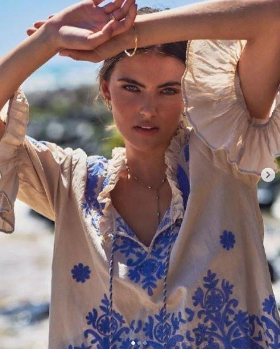 HS21-NAUG-2472 Naudic Hacienda Tunic Denver Aari Embroidered Kaftan
