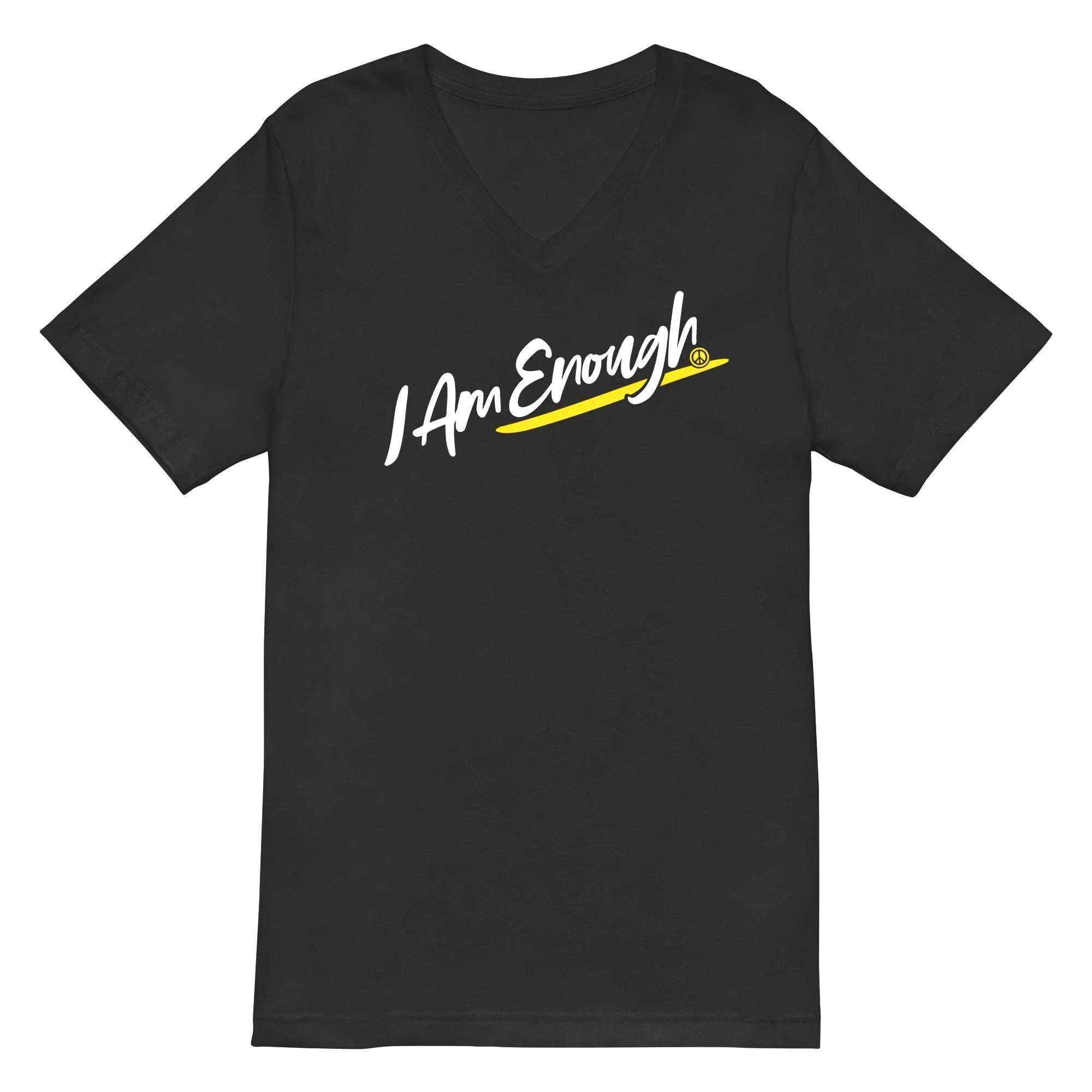 I AM ENOUGH SCRIPT V-NECK Inspirational Mental Health Tee for Women