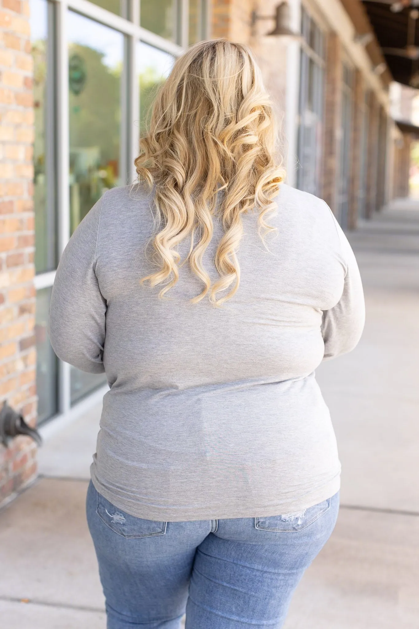 IN STOCK Larissa Long Sleeve - Light Grey FINAL SALE