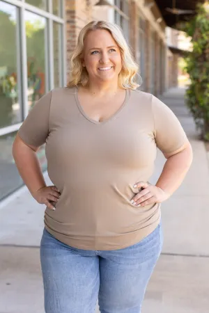 IN STOCK Olivia Tee - Mocha | Women's Short Sleeve