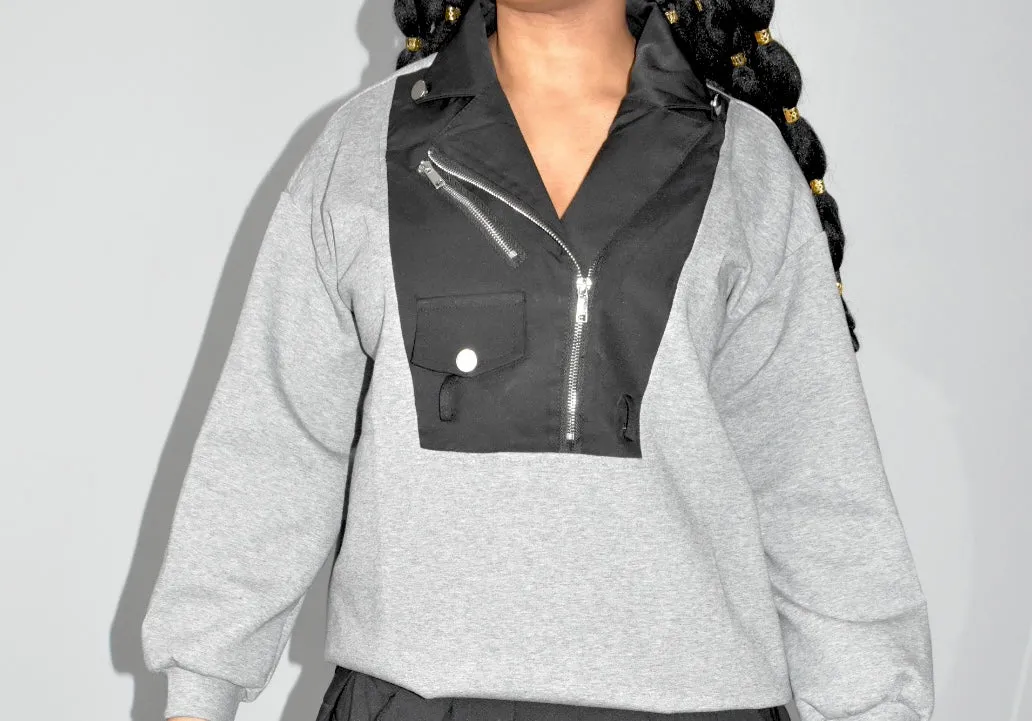 India Collared Crewneck