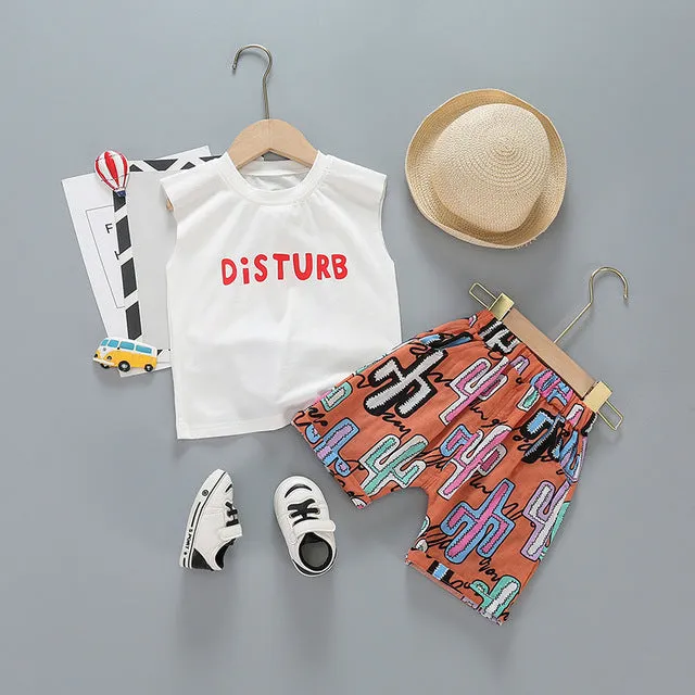 infant & Toddler Boy Cotton Short Sleeves Clothes Tops   Pants