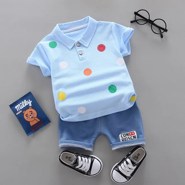 infant & Toddler Boy Cotton Short Sleeves Clothes Tops   Pants