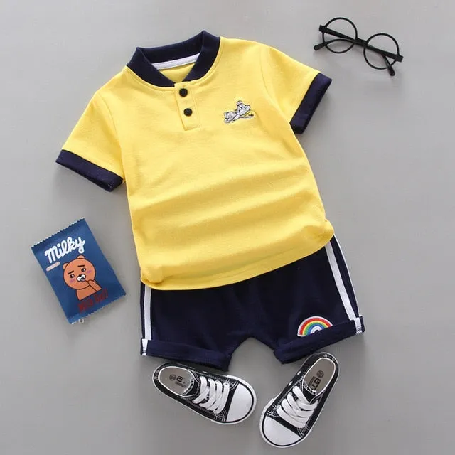 infant & Toddler Boy Cotton Short Sleeves Clothes Tops   Pants