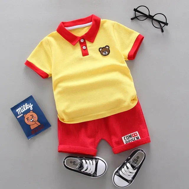 infant & Toddler Boy Cotton Short Sleeves Clothes Tops   Pants