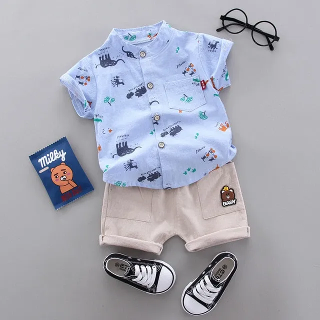 infant & Toddler Boy Cotton Short Sleeves Clothes Tops   Pants
