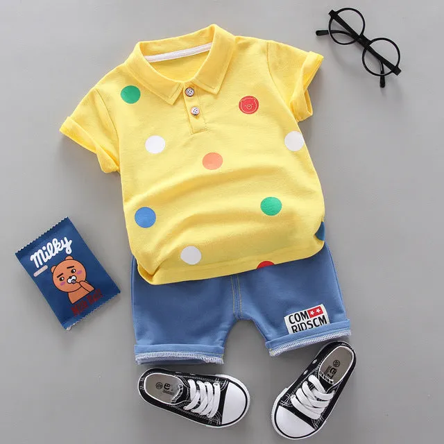 infant & Toddler Boy Cotton Short Sleeves Clothes Tops   Pants