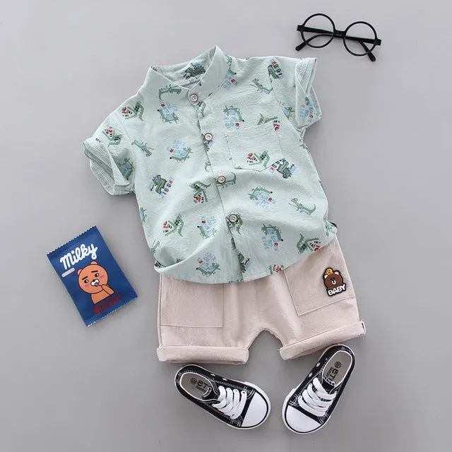 infant & Toddler Boy Cotton Short Sleeves Clothes Tops   Pants