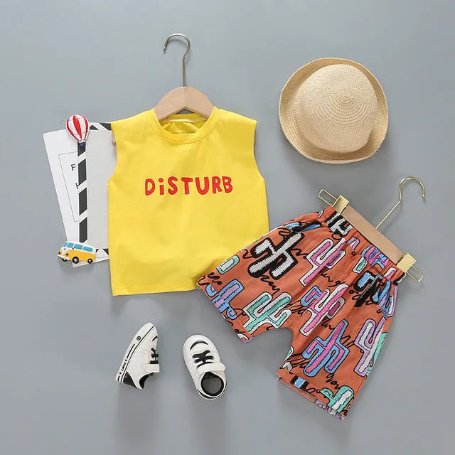 infant & Toddler Boy Cotton Short Sleeves Clothes Tops   Pants