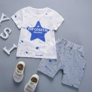 infant & Toddler Boy Cotton Short Sleeves Clothes Tops   Pants