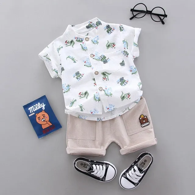 infant & Toddler Boy Cotton Short Sleeves Clothes Tops   Pants