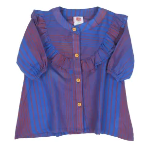 Infant Girls Casual Top Out Lines-Blue | Bachaa Party Baby Clothes Girls Tops & T-Shirts