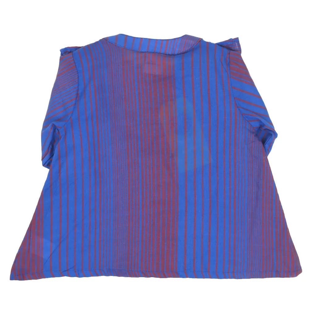 Infant Girls Casual Top Out Lines-Blue | Bachaa Party Baby Clothes Girls Tops & T-Shirts