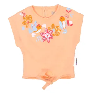 Infant Girls T-Shirt Birds & Flower - Cream Puff | Bachaa Party Baby Clothes Girls Tops & T-Shirts
