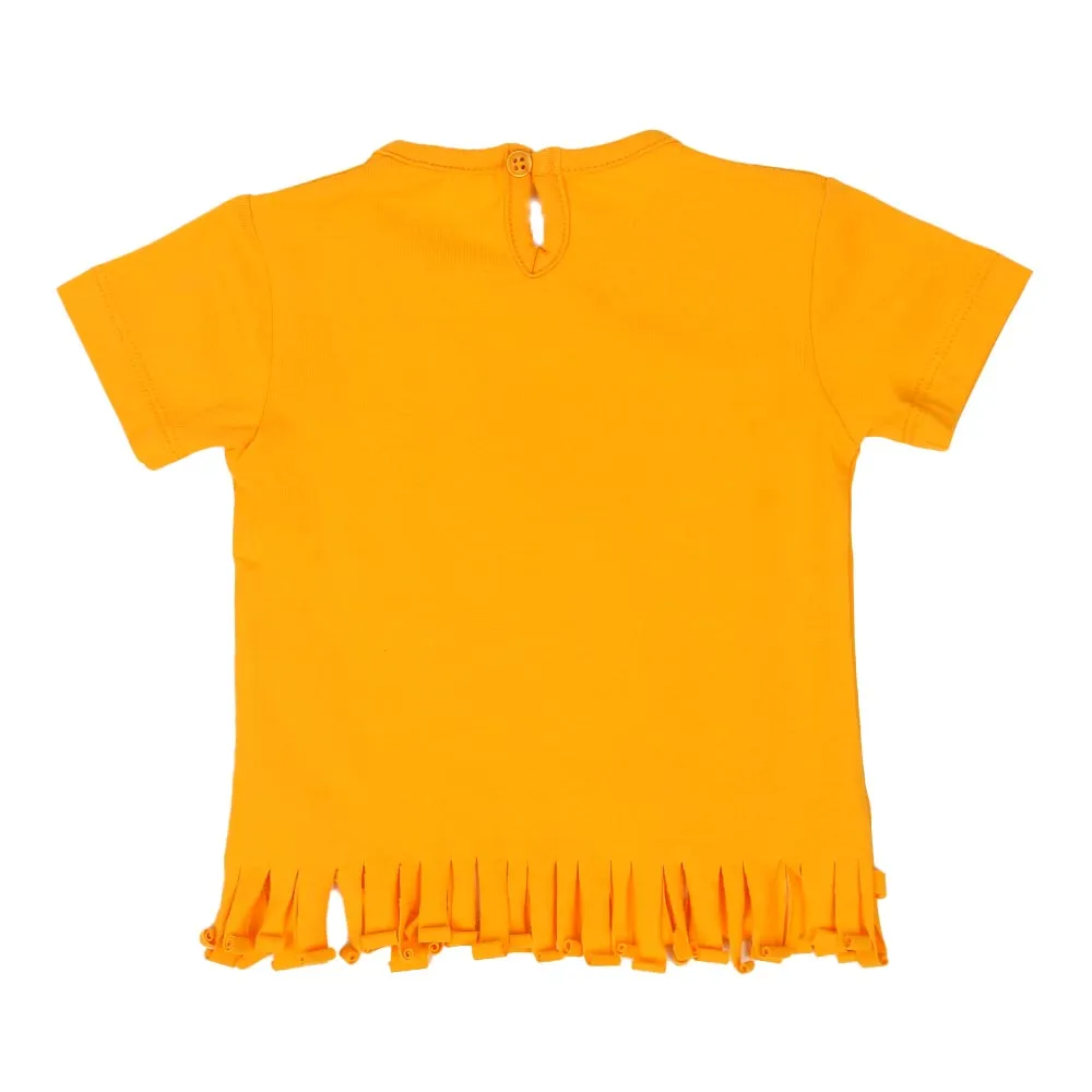 Infant Girls T-Shirt Cutest Catch - Citrus | Bachaa Party Baby Clothes Girls Tops & T-Shirts
