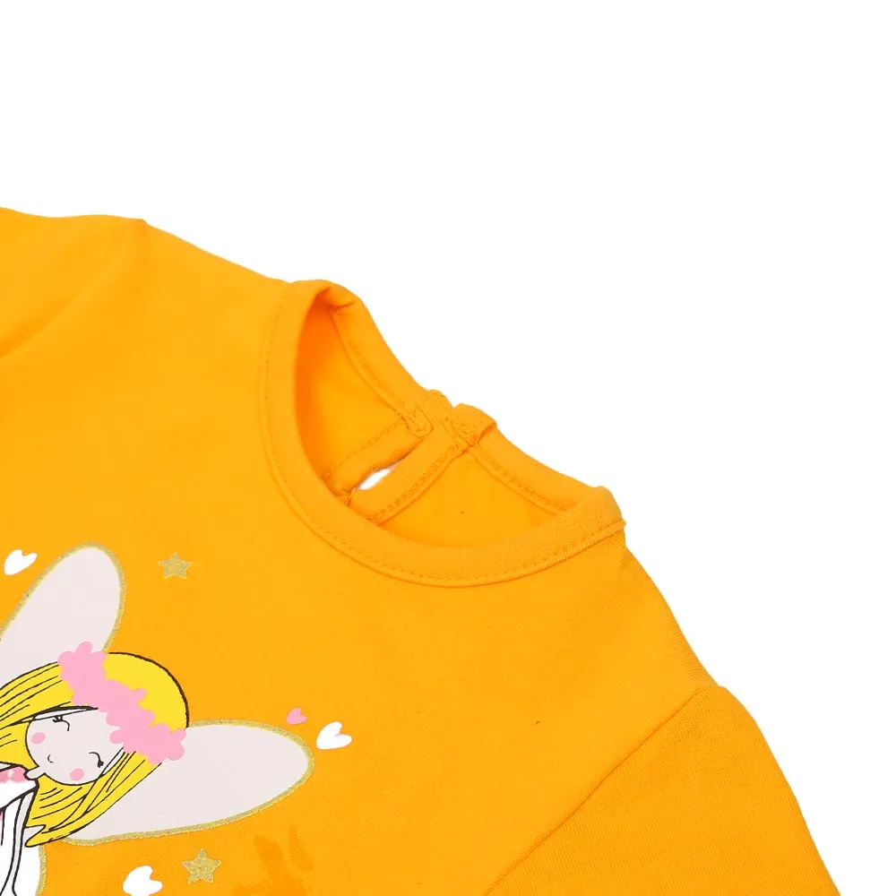 Infant Girls T-Shirt Cutest Catch - Citrus | Bachaa Party Baby Clothes Girls Tops & T-Shirts