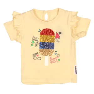 Infant Girls T-Shirt Summer Vibes - Vanila | Bachaa Party Baby Clothes Girls Tops & T-Shirts