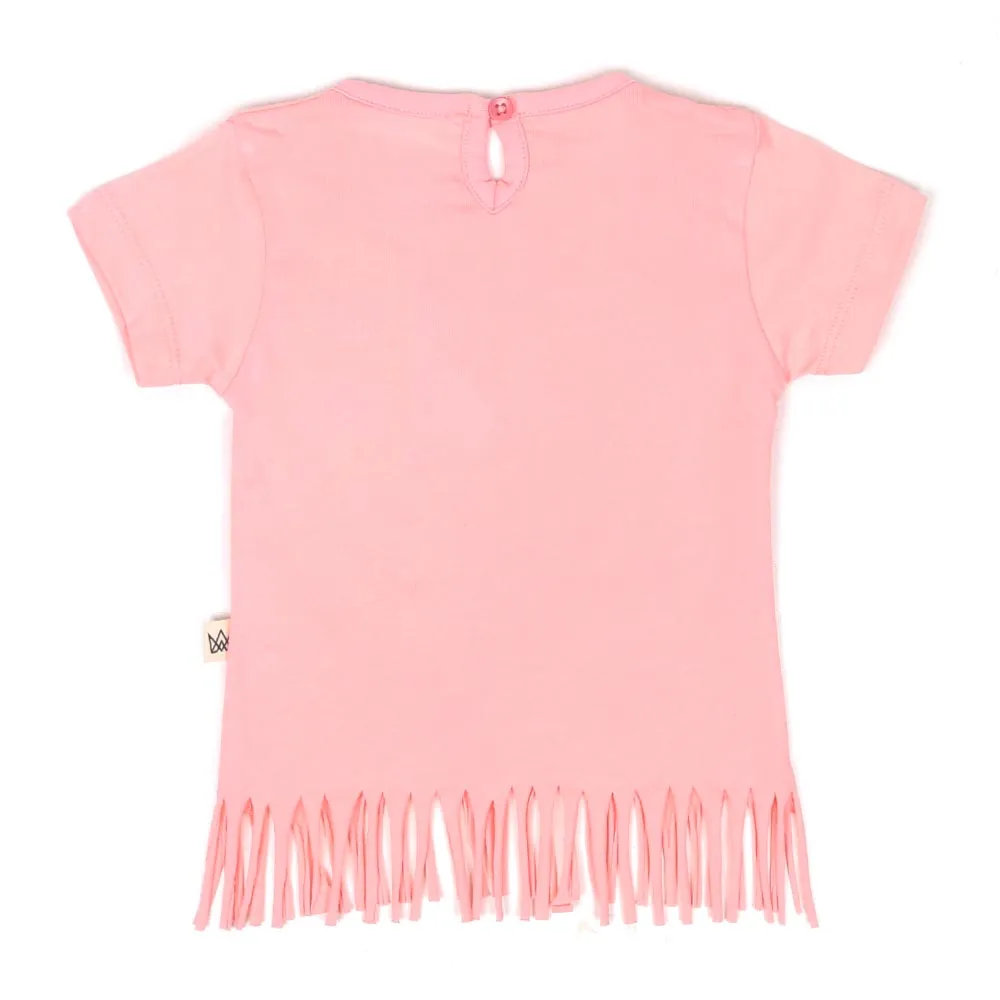 Infant Girls T-Shirt Today Mood - Pink Lemon | Bachaa Party Baby Clothes Girls Tops & T-Shirts
