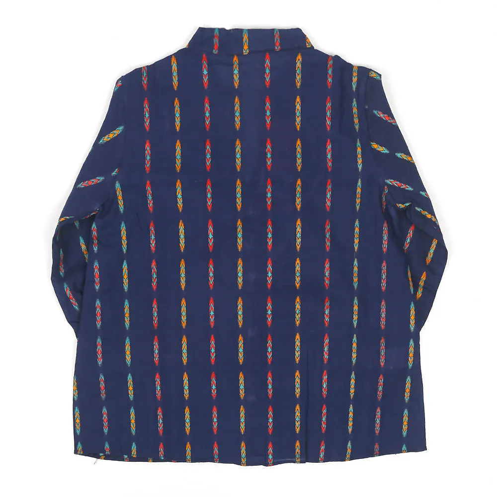 Infants Blooming Casual Top For Girls - Navy | Bachaa Party Baby Clothes Girls Tops & T-Shirts