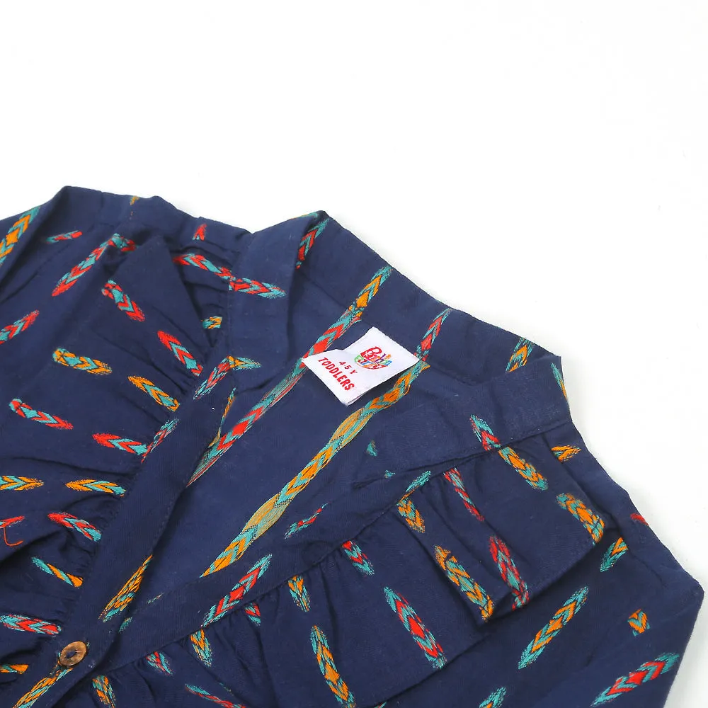 Infants Blooming Casual Top For Girls - Navy | Bachaa Party Baby Clothes Girls Tops & T-Shirts