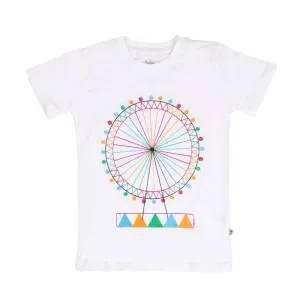 Infants London Eye T-Shirt For Girls - White | Bachaa Party Baby Clothes Girls Tops & T-Shirts