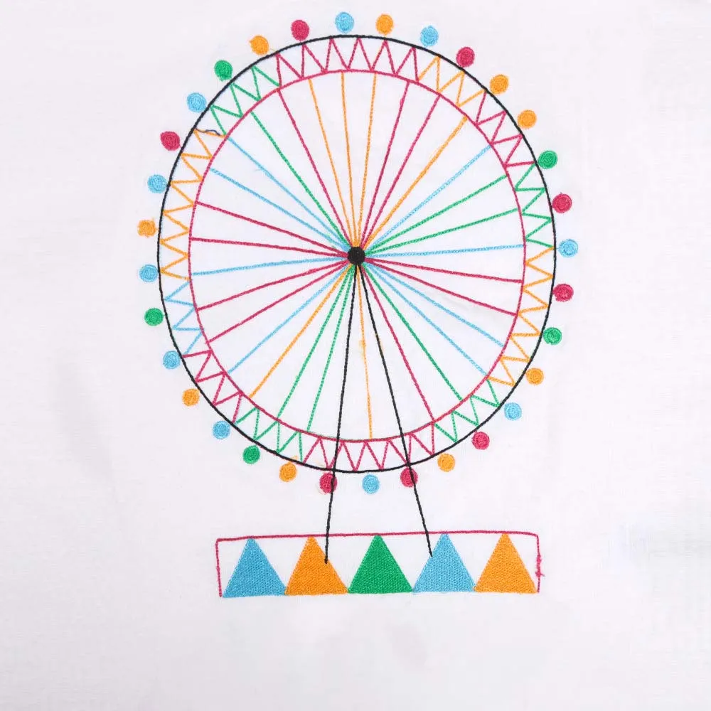 Infants London Eye T-Shirt For Girls - White | Bachaa Party Baby Clothes Girls Tops & T-Shirts